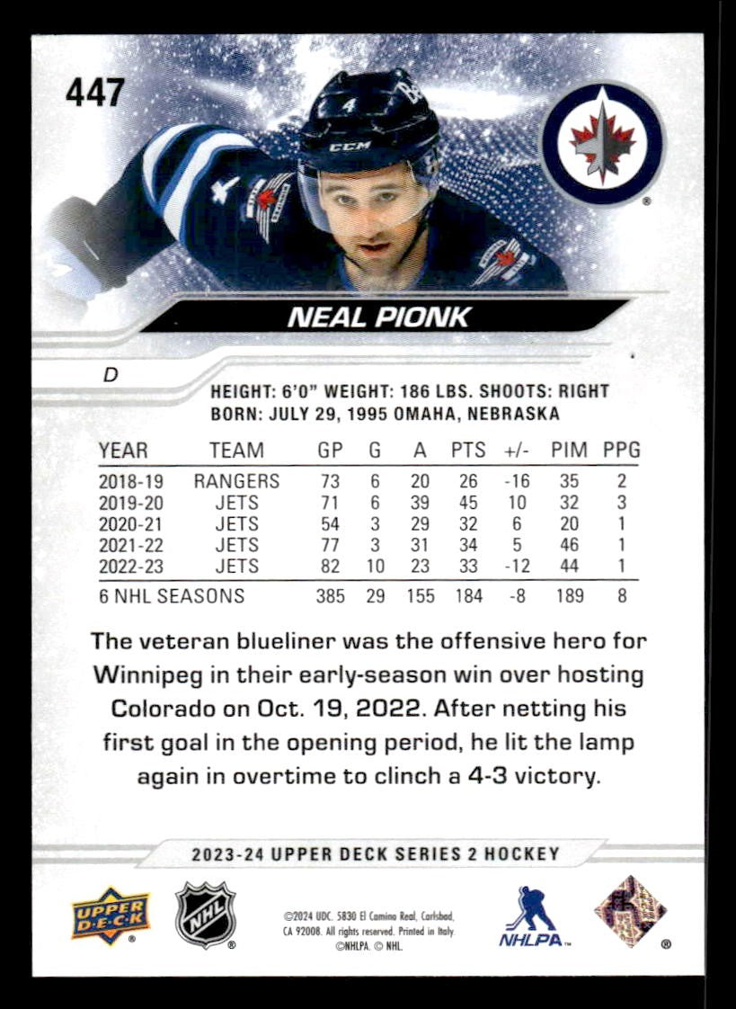 2023-24 Upper Deck #447 Neal Pionk