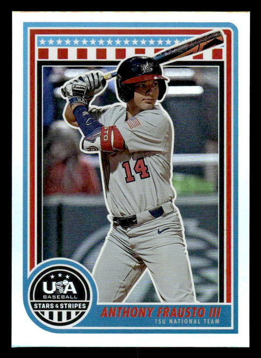 2025 Panini Stars and Stripes USA Baseball #76 Anthony Frausto III