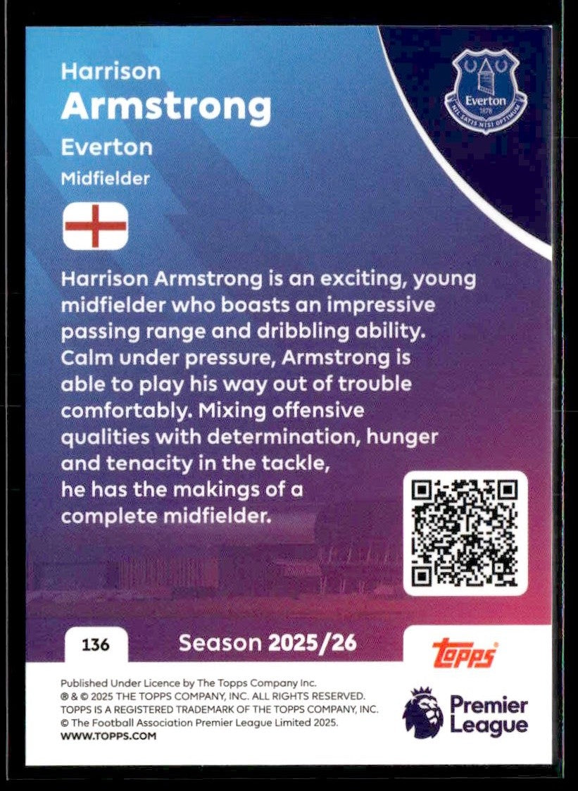 2025-26 Topps Premier League #136 Harrison Armstrong