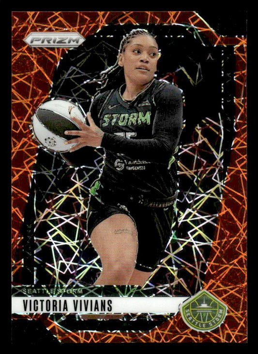 2024 Panini Prizm WNBA #69 Victoria Vivians Orange Velocity Prizms