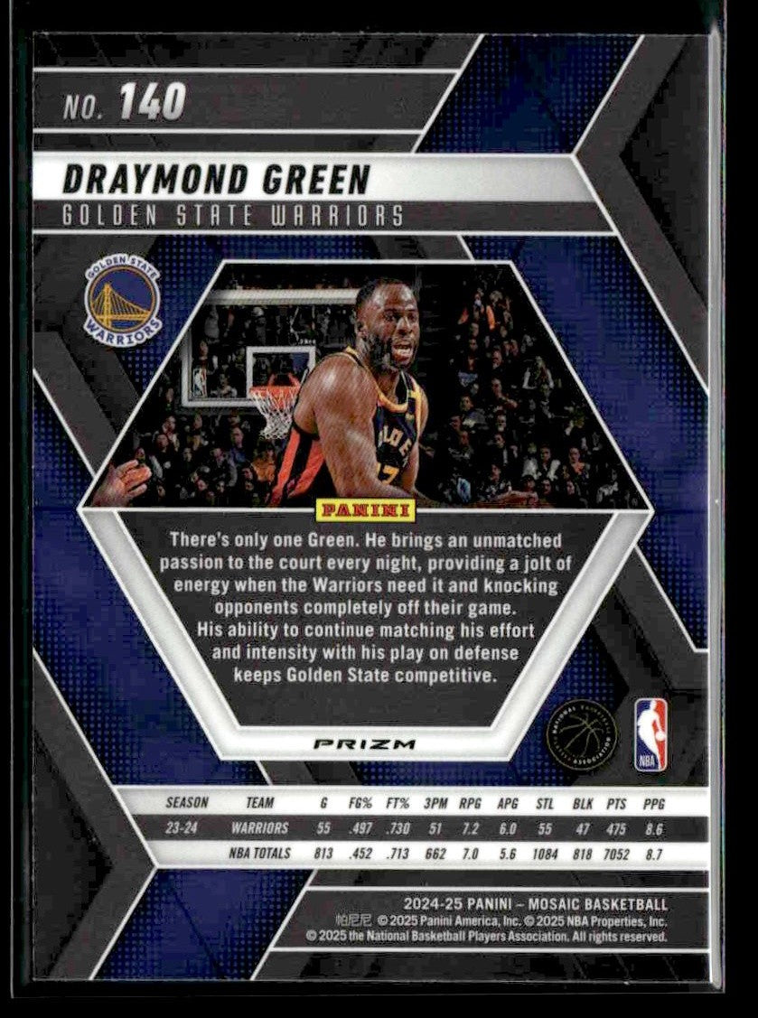 2024-25 Panini Mosaic #140 Draymond Green Fast Break Silver Mosaic