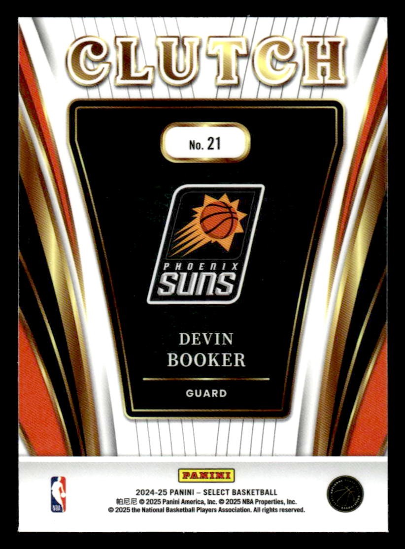2024-25 Panini Select #21 Devin Booker Clutch