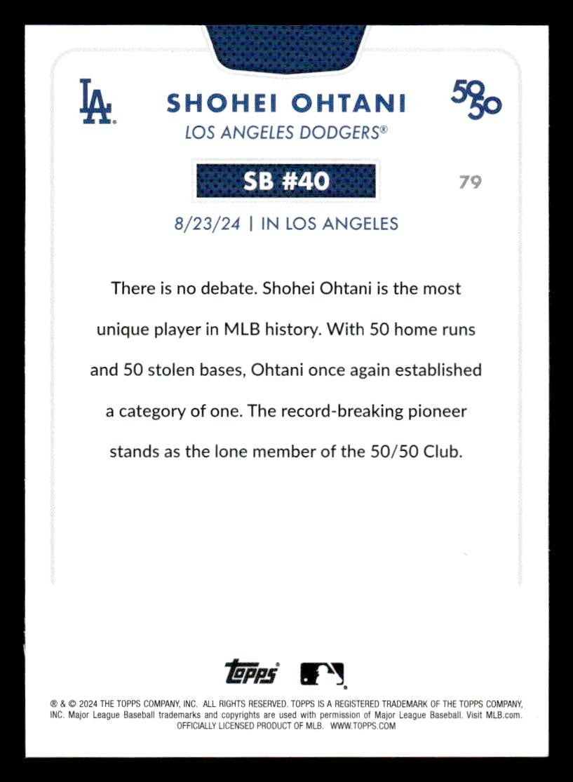 2024 Topps 50/50: Shohei Ohtani #79 Shohei Ohtani