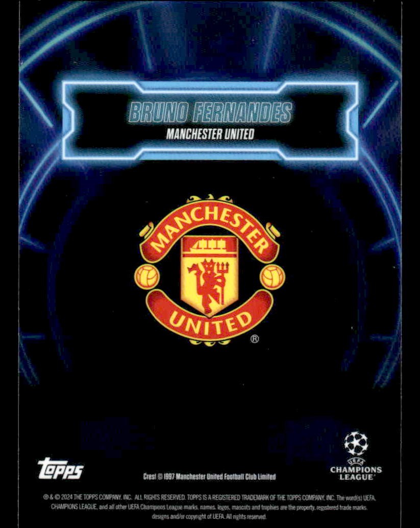 2023-24 Topps Showtime UEFA Club Competitions Show Up #NNO Bruno Fernandes