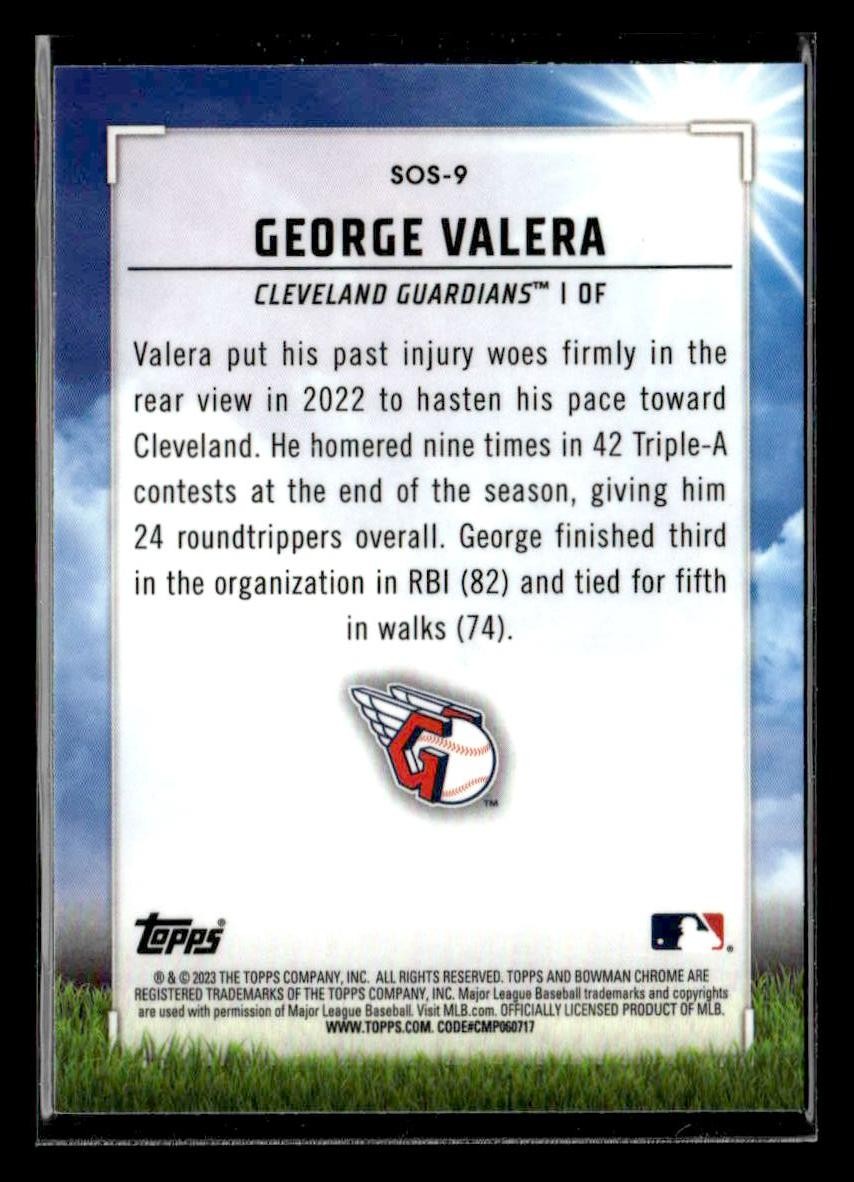 2023 Bowman #SOS-9 George Valera Sights on September