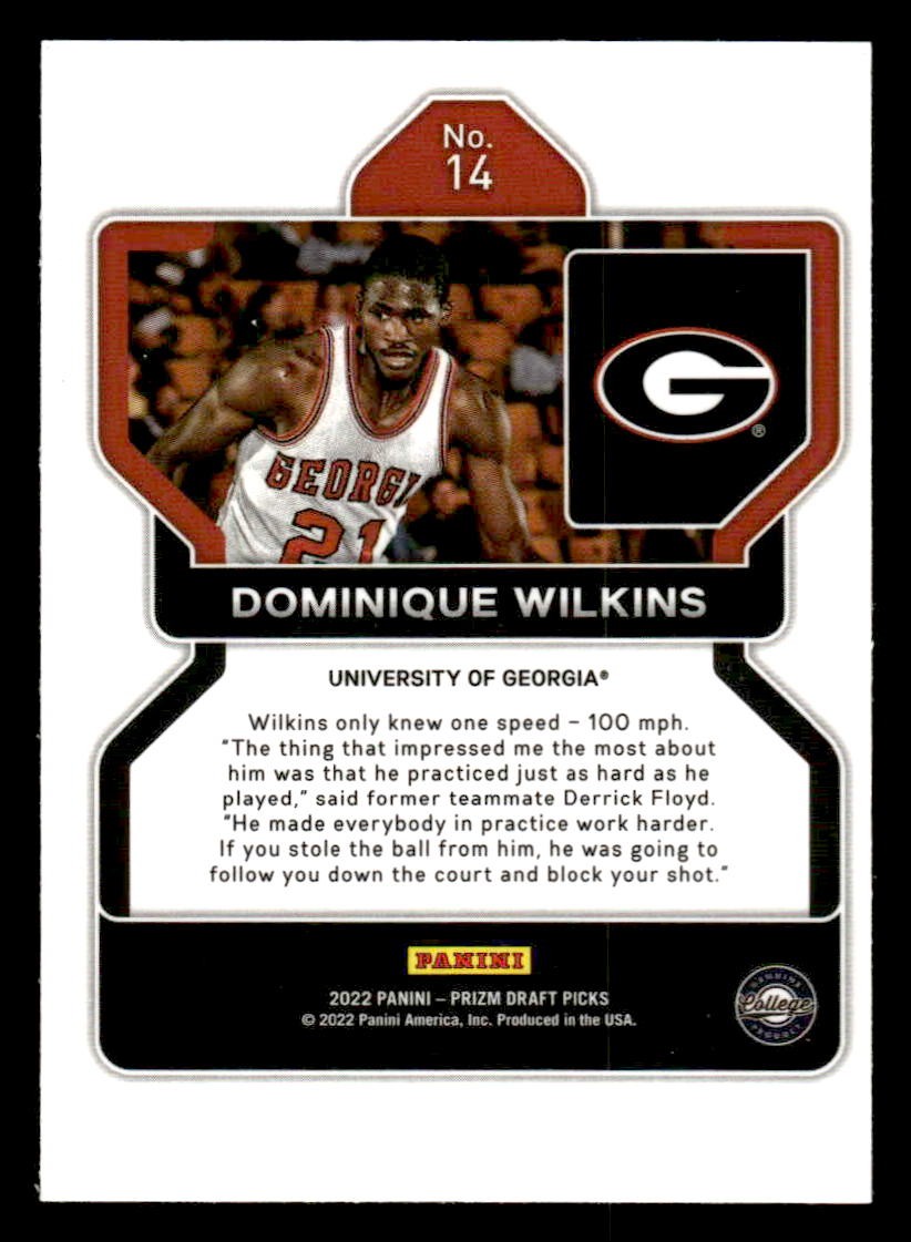 2022 Panini Prizm Draft Picks #14 Dominique Wilkins