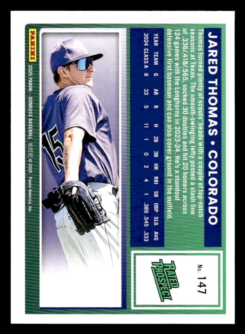 2025 Donruss #147 Jared Thomas