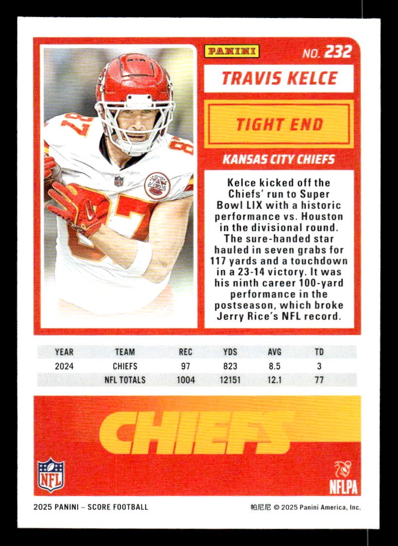 2025 Score #232 Travis Kelce