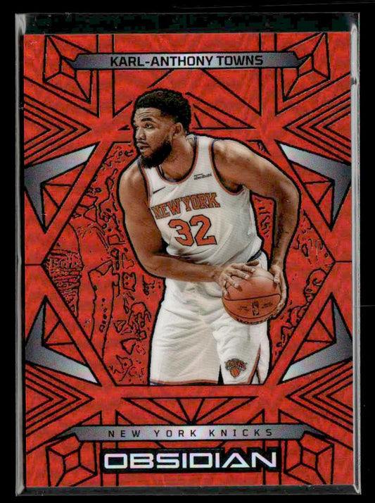 2024-25 Panini Obsidian #103 Karl-Anthony Towns Electric Etch Orange Flood #/125