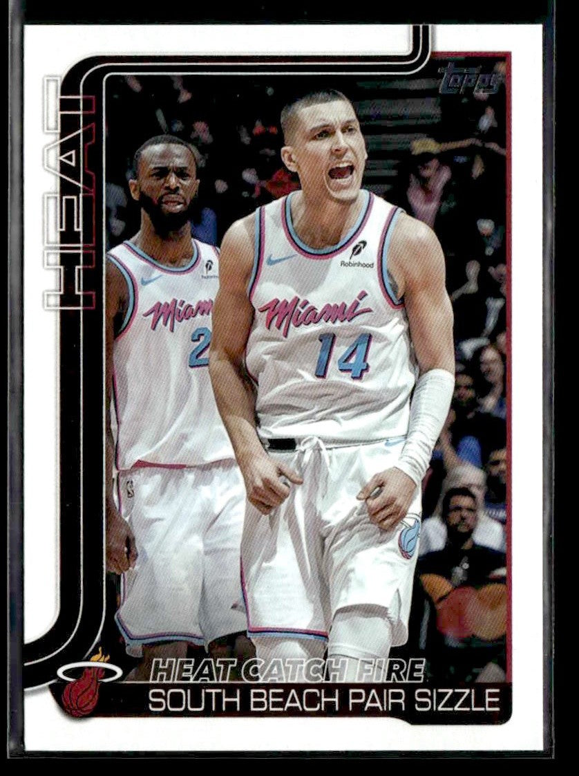 2025-26 Topps #284 Heat Catch Fire: South Beach Pair Sizzle