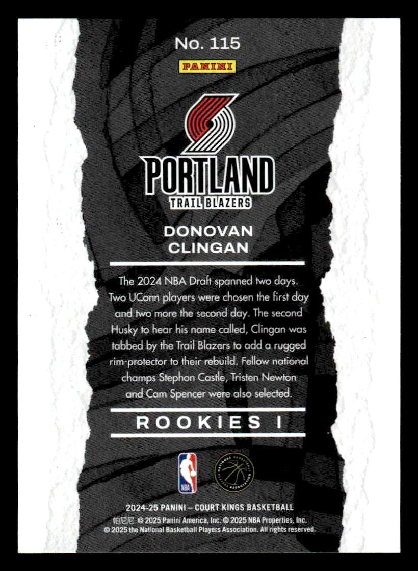 2024-25 Panini Court Kings #115 Donovan Clingan