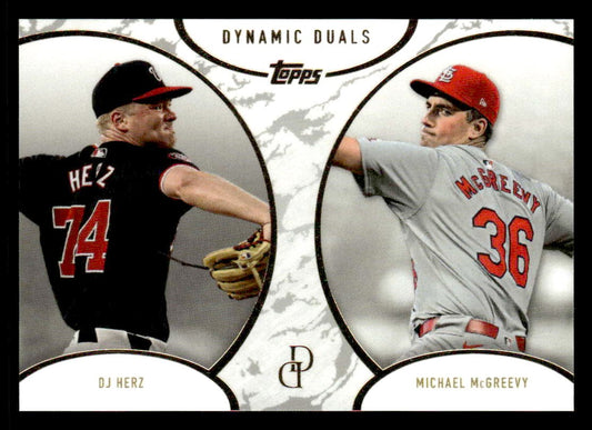 2025 Topps Dynamic Duals #28 DJ Herz / Michael McGreevy