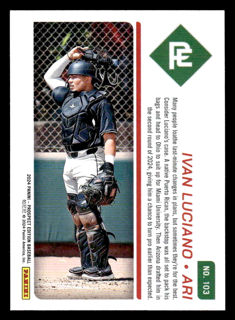 2024 Panini Prospect Edition #103 Ivan Luciano