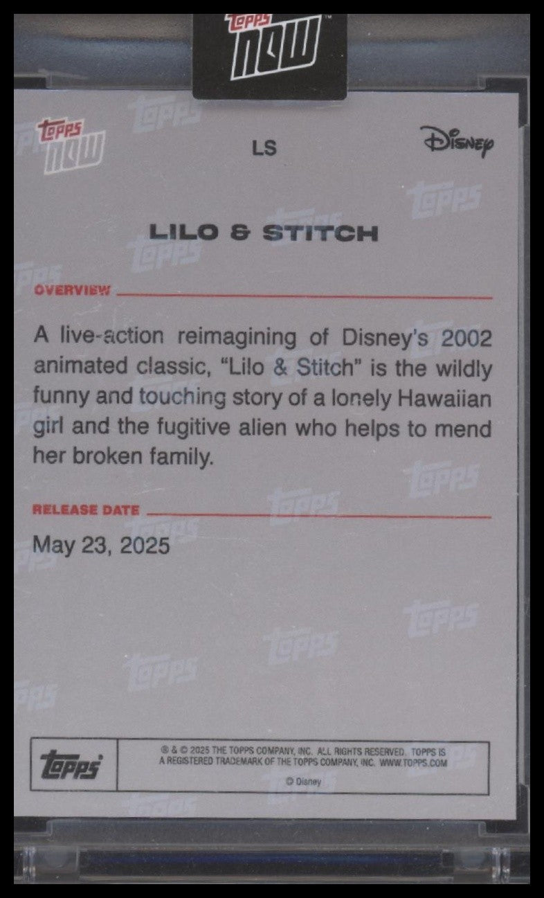 2025 Topps Now Disney #LS Lilo & Stitch