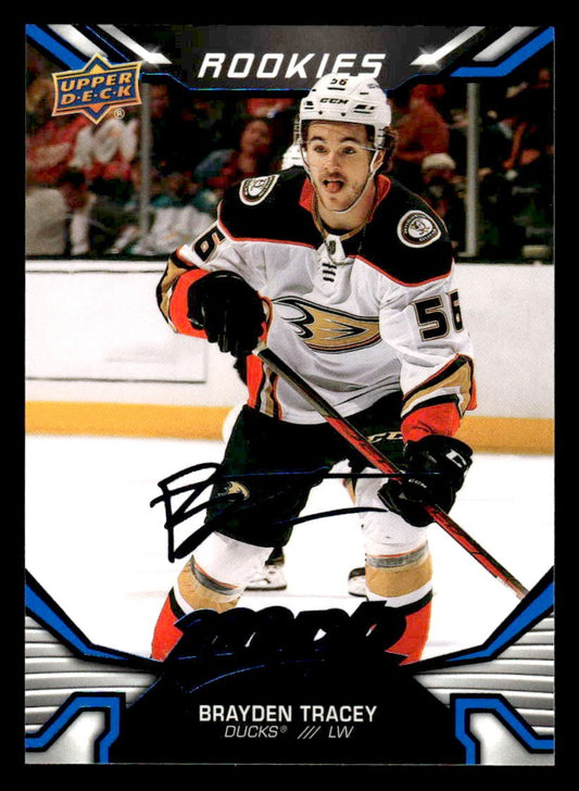 2022-23 Upper Deck MVP #226 Brayden Tracey Blue Script