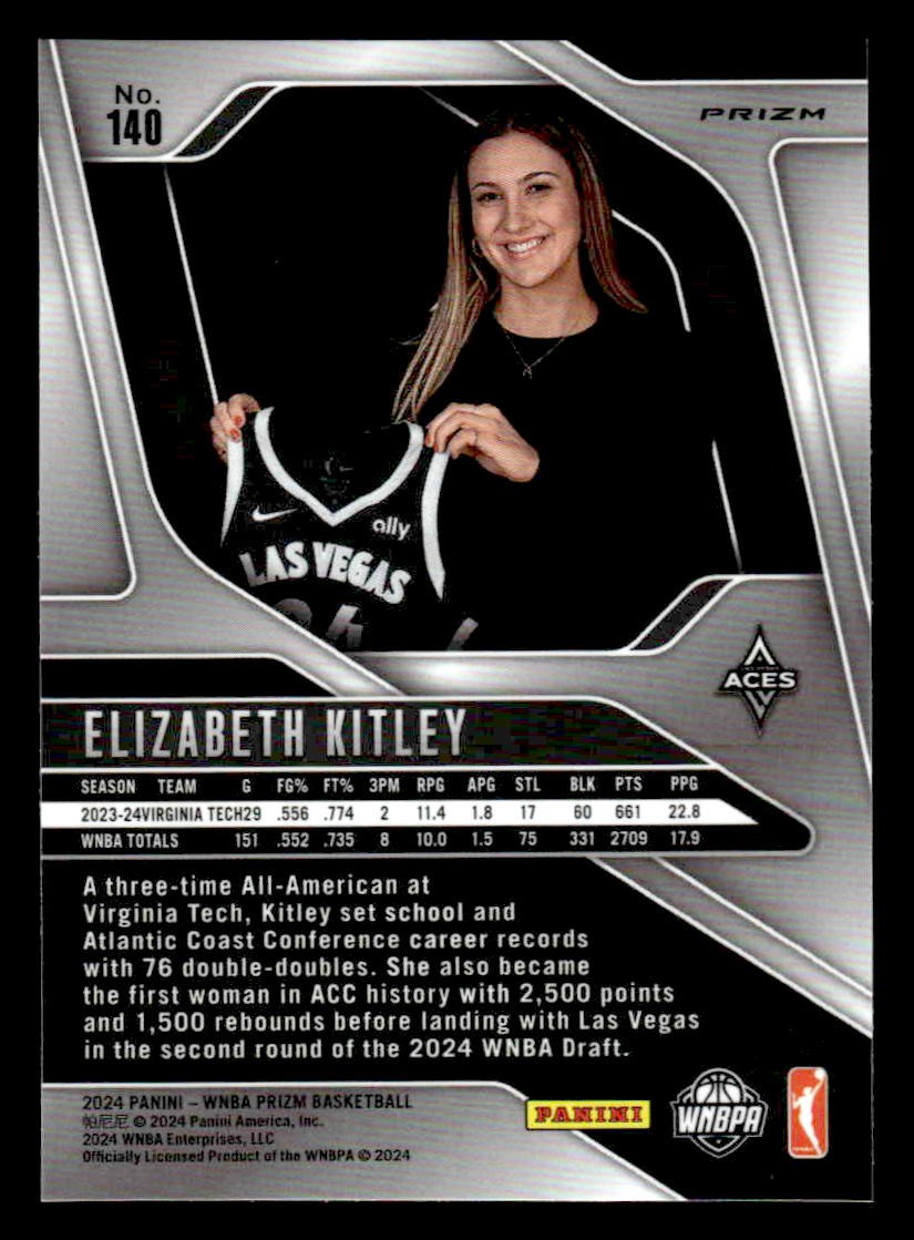 2024 Panini Prizm WNBA #140 Elizabeth Kitley Ice Prizms