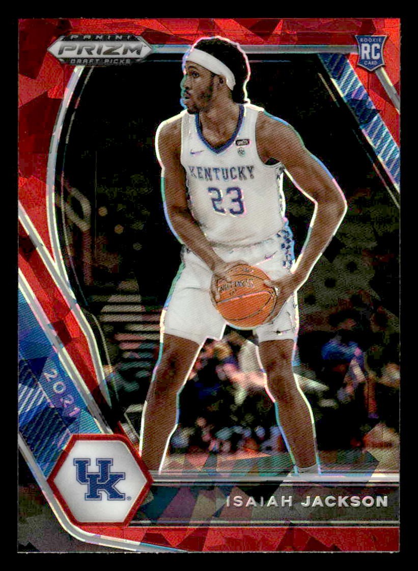 2021 Panini Prizm Draft Picks #16 Isaiah Jackson Red Ice
