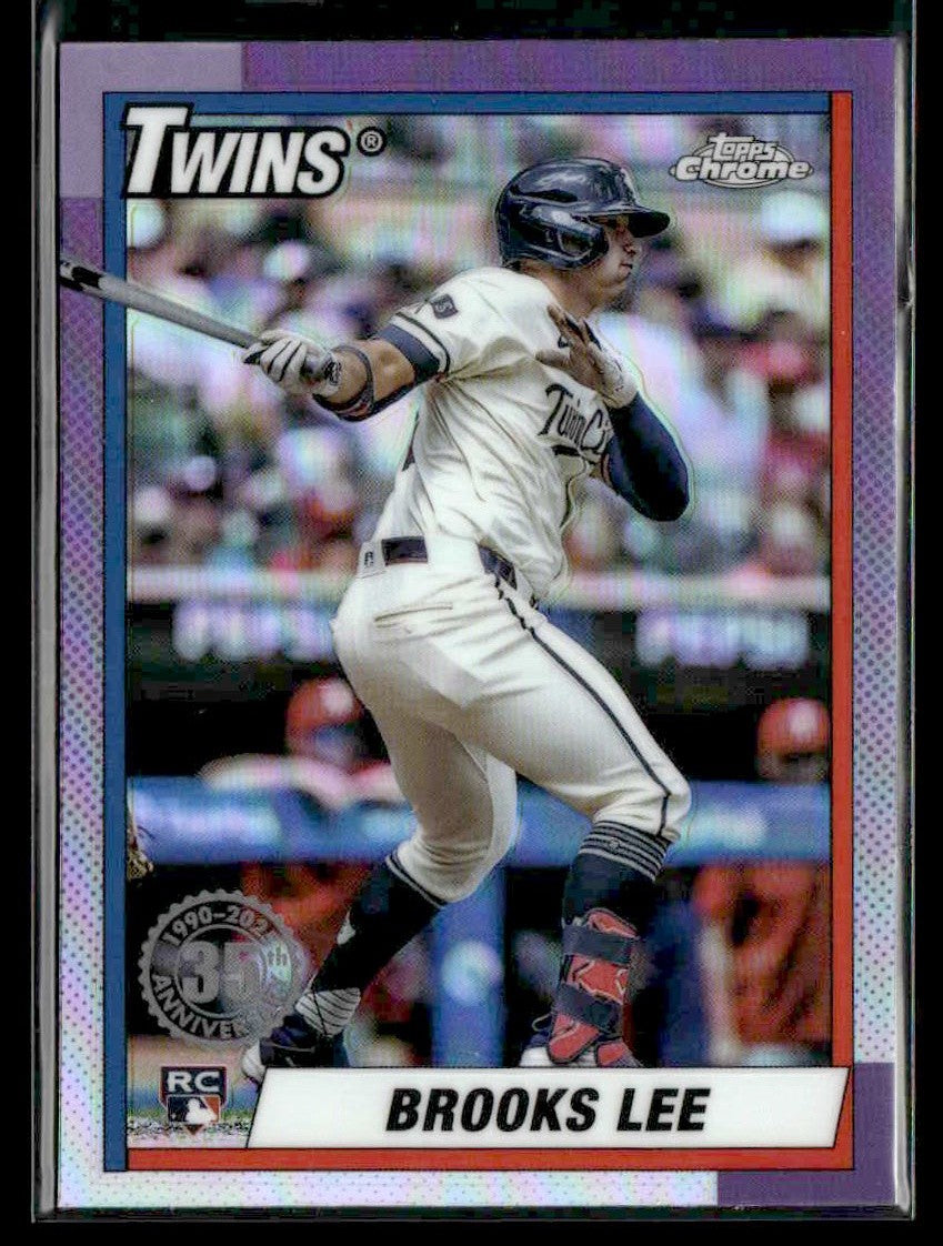2025 Topps Chrome #90CB-20 Brooks Lee 1990 Topps Baseball 35th Anniversary