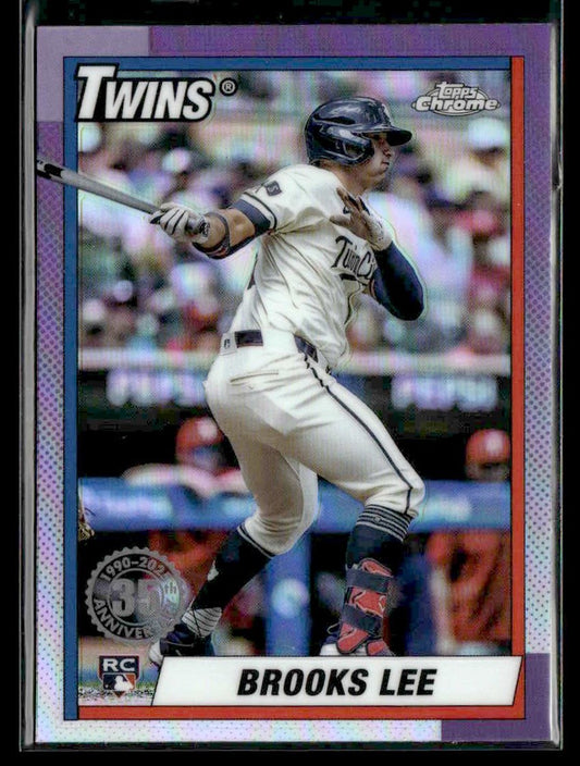2025 Topps Chrome #90CB-20 Brooks Lee 1990 Topps Baseball 35th Anniversary