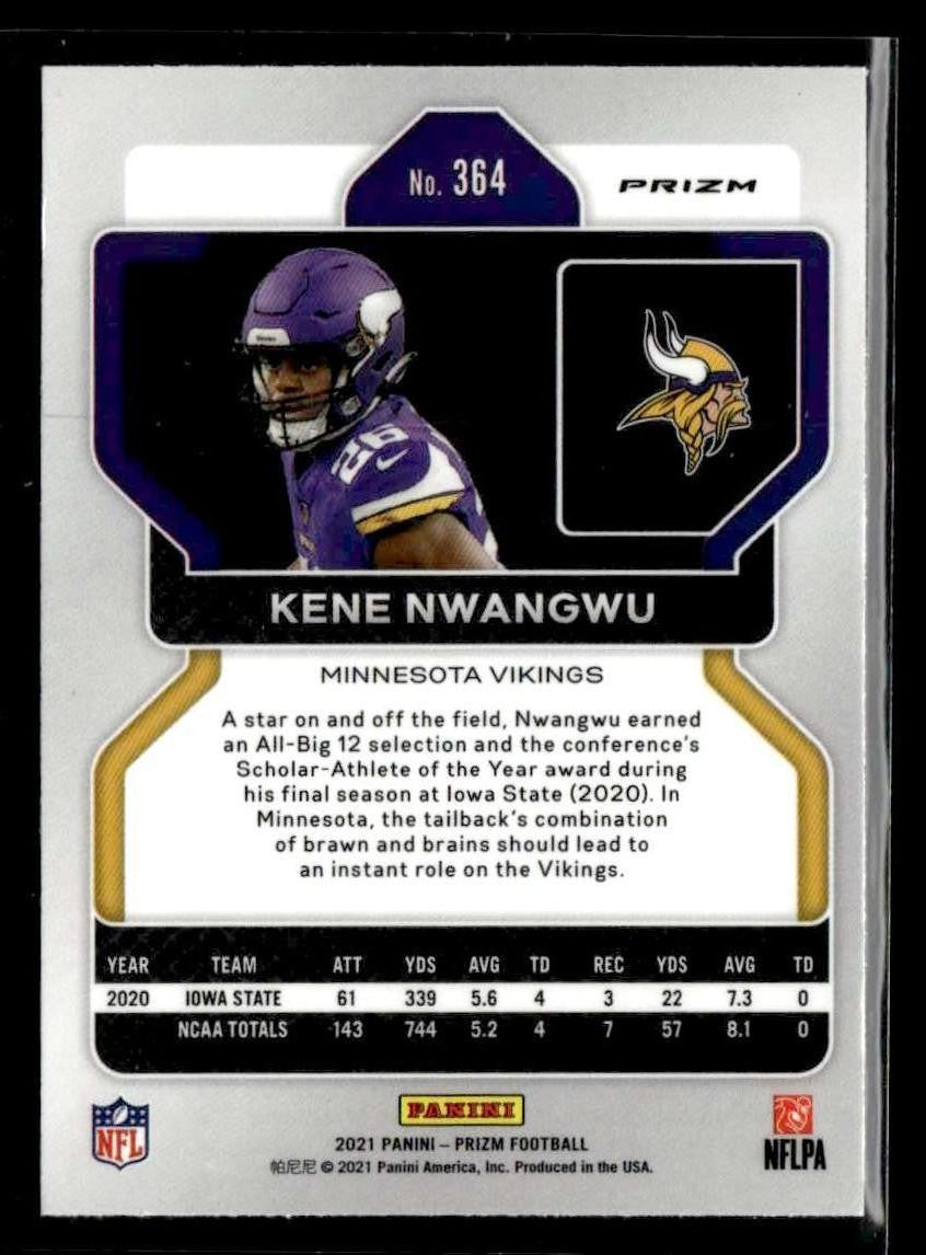 2021 Panini Prizm #364 Kene Nwangwu Neon Green Pulsar