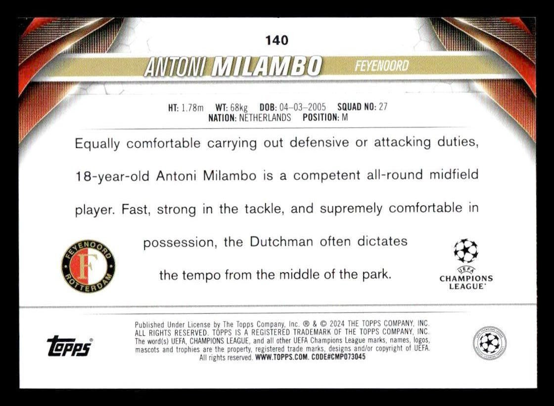2023-24 Topps Jade Edition UEFA Club Competitions #140 Antoni Milambo