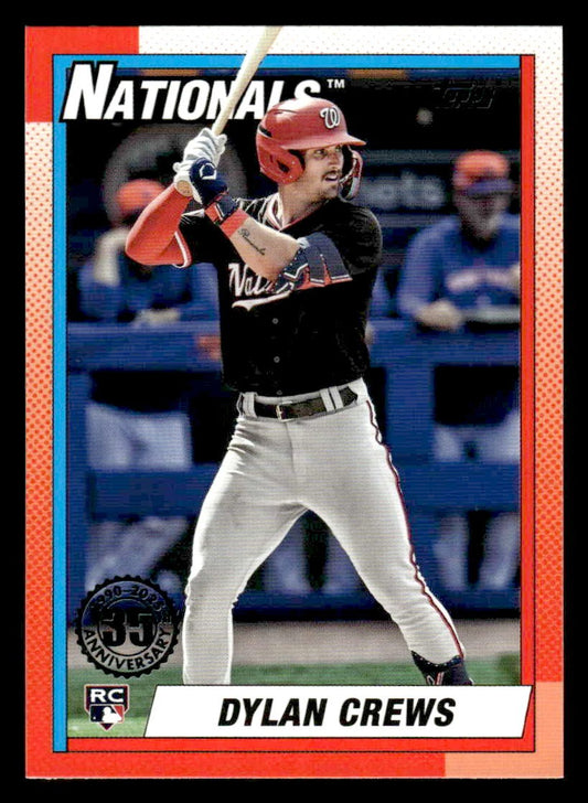 2025 Topps #T90-89 Dylan Crews 1990 Topps Baseball 35th Anniversary