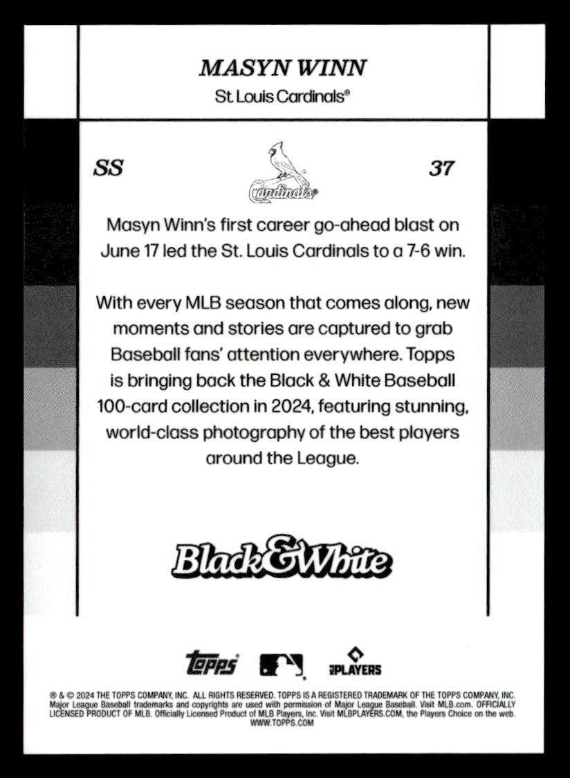 2024 Topps Black & White #37 Masyn Winn