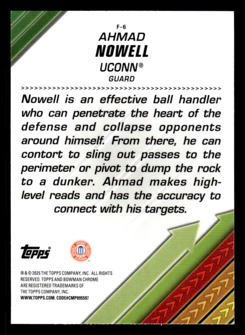 2024-25 Bowman University Chrome #F-6 Ahmad Nowell Facilitators