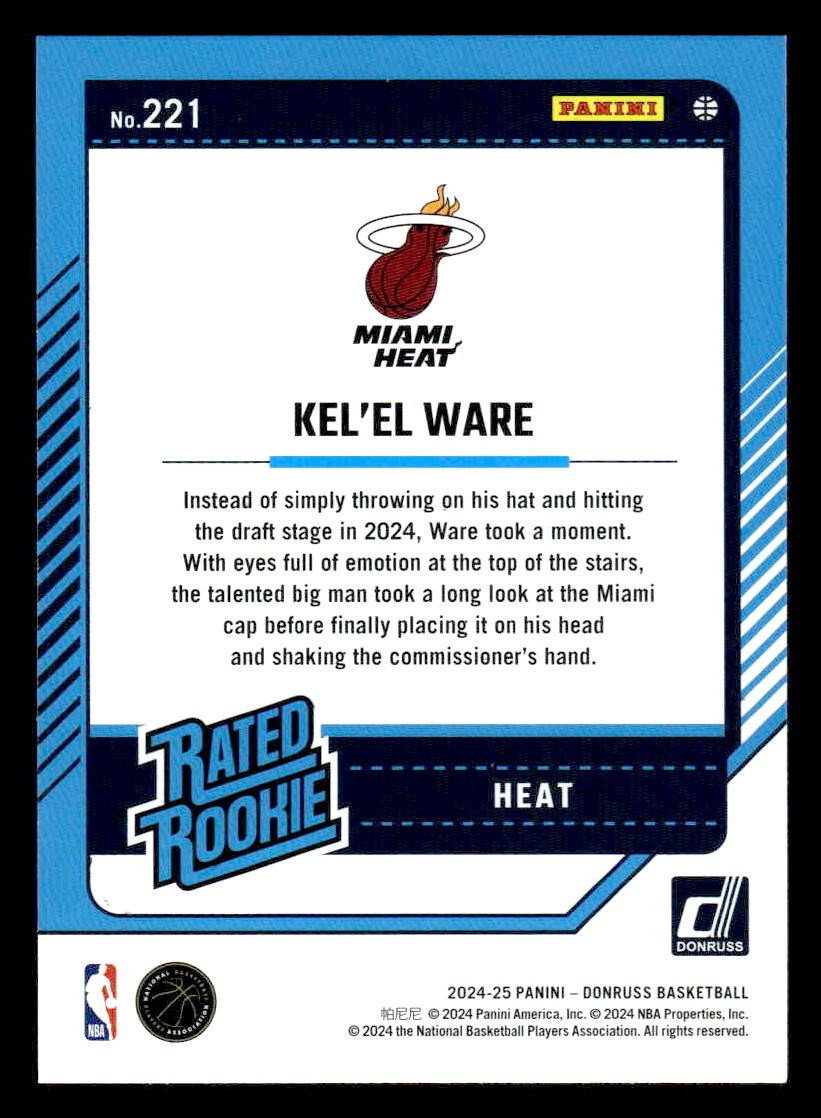 2024-25 Donruss #221 Kel'el Ware
