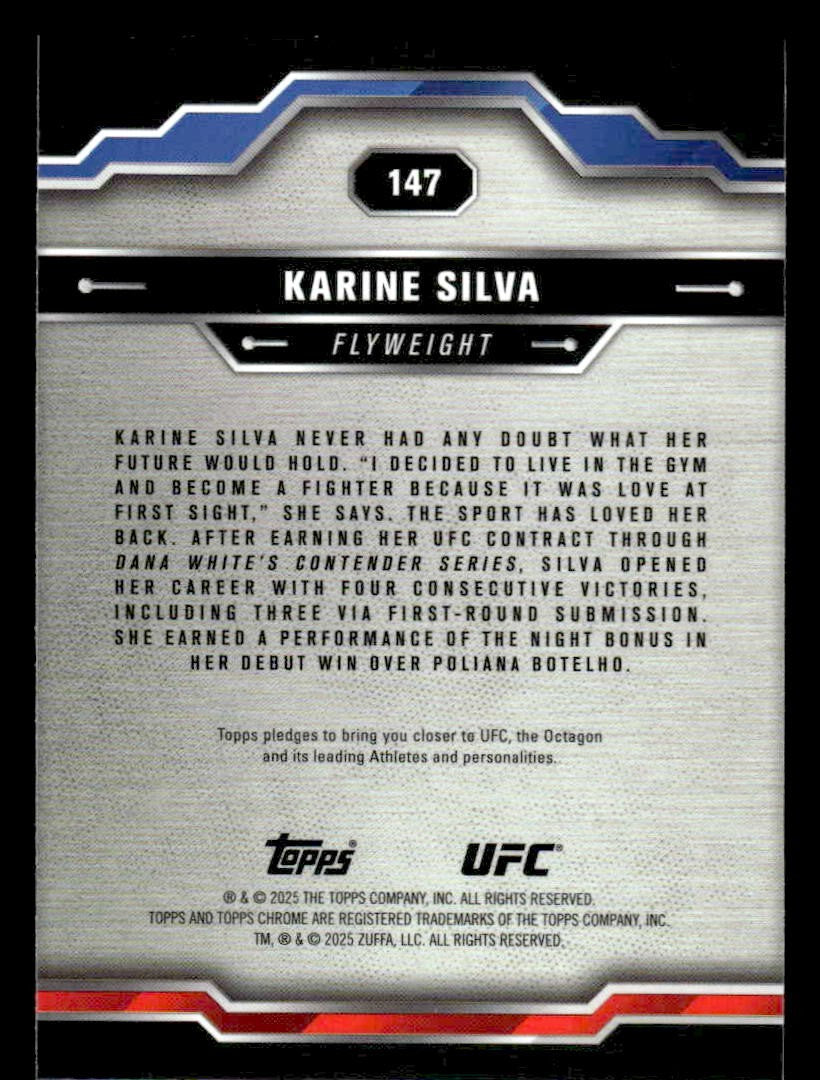 2025 Topps Chrome UFC #147 Karine Silva