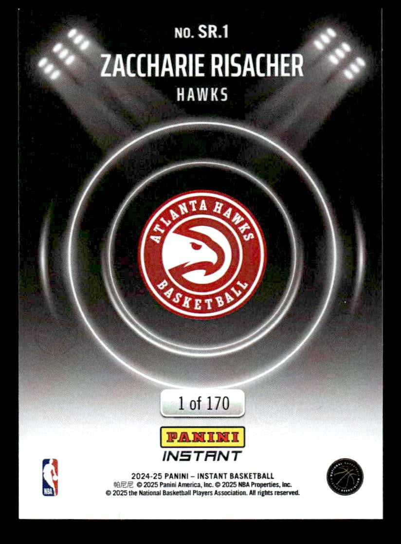 2024-25 Panini Instant NBA Spotlight Rookies #SR.1 Zaccharie Risacher