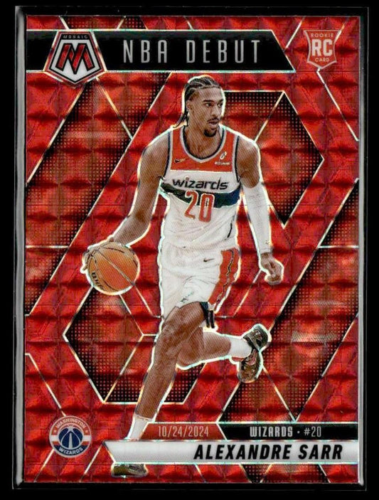 2024-25 Panini Mosaic #254 Alexandre Sarr Red Mosaic