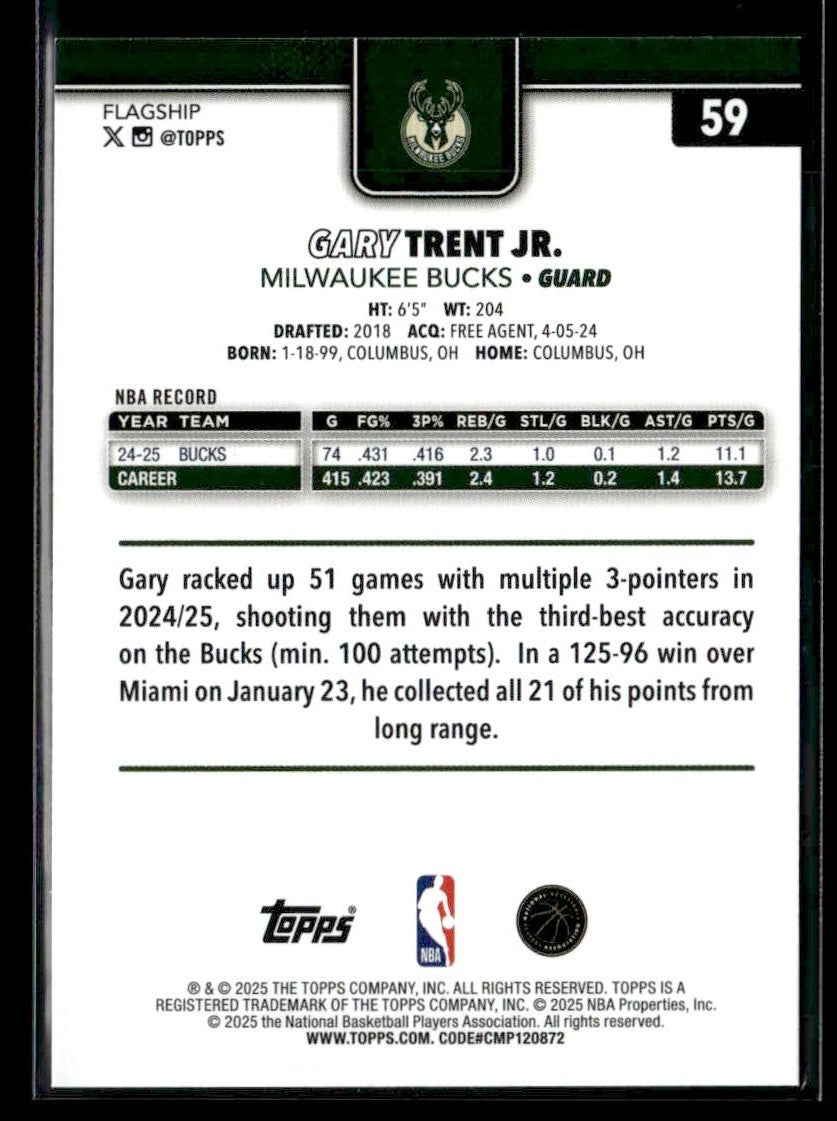 2025-26 Topps #59 Gary Trent Jr.