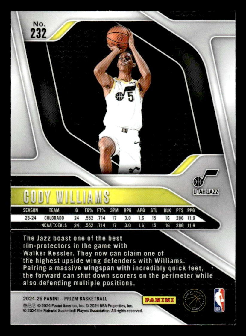 2024-25 Panini Prizm #232 Cody Williams