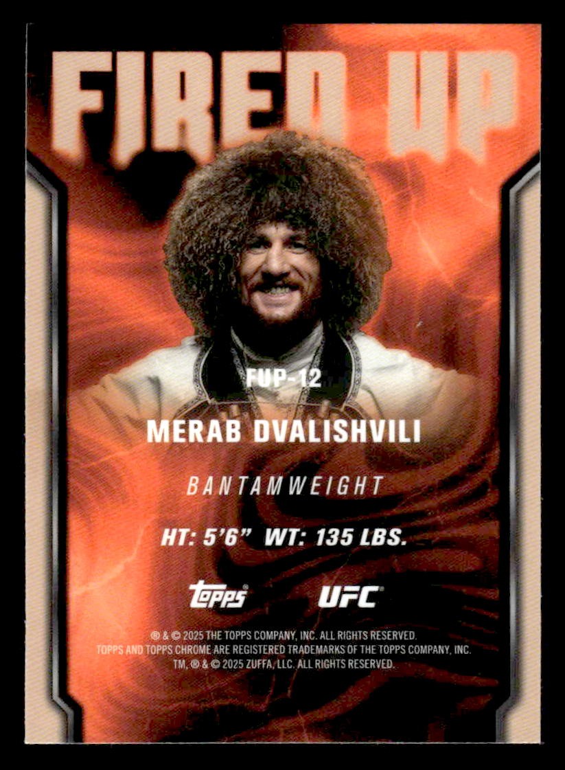 2025 Topps Chrome UFC #FUP-12 Merab Dvalishvili Fired Up
