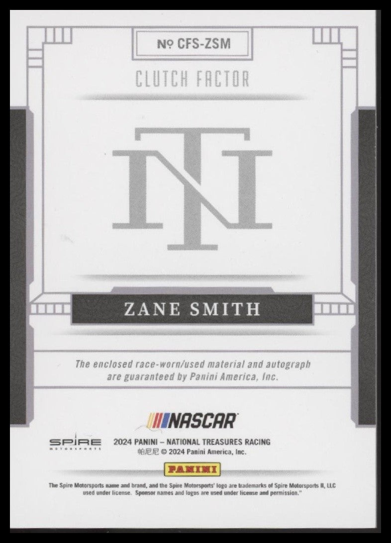 2024 Panini Ntl Treasures #CFS-ZSM Zane Smith Clutch Factor Sigs Holo Gold #/10