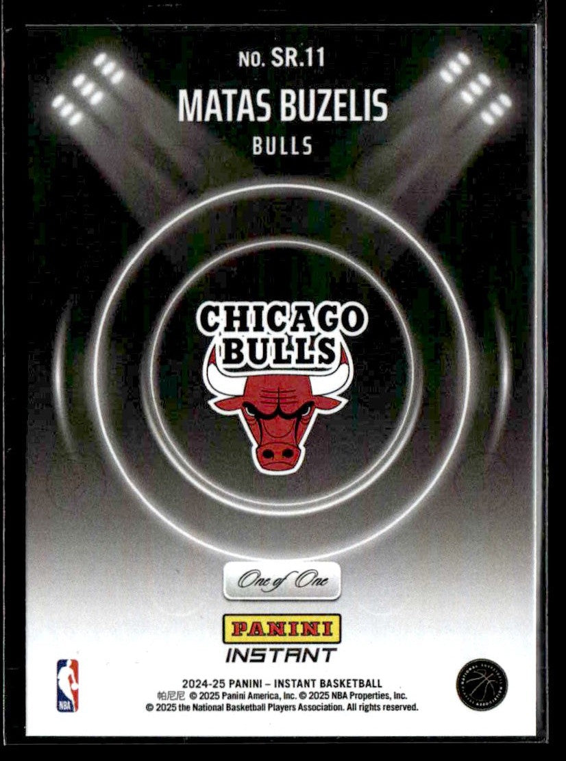 2024-25 Panini Instant NBA Spotlight Rookies #SR.11 Matas Buzelis Black #/1