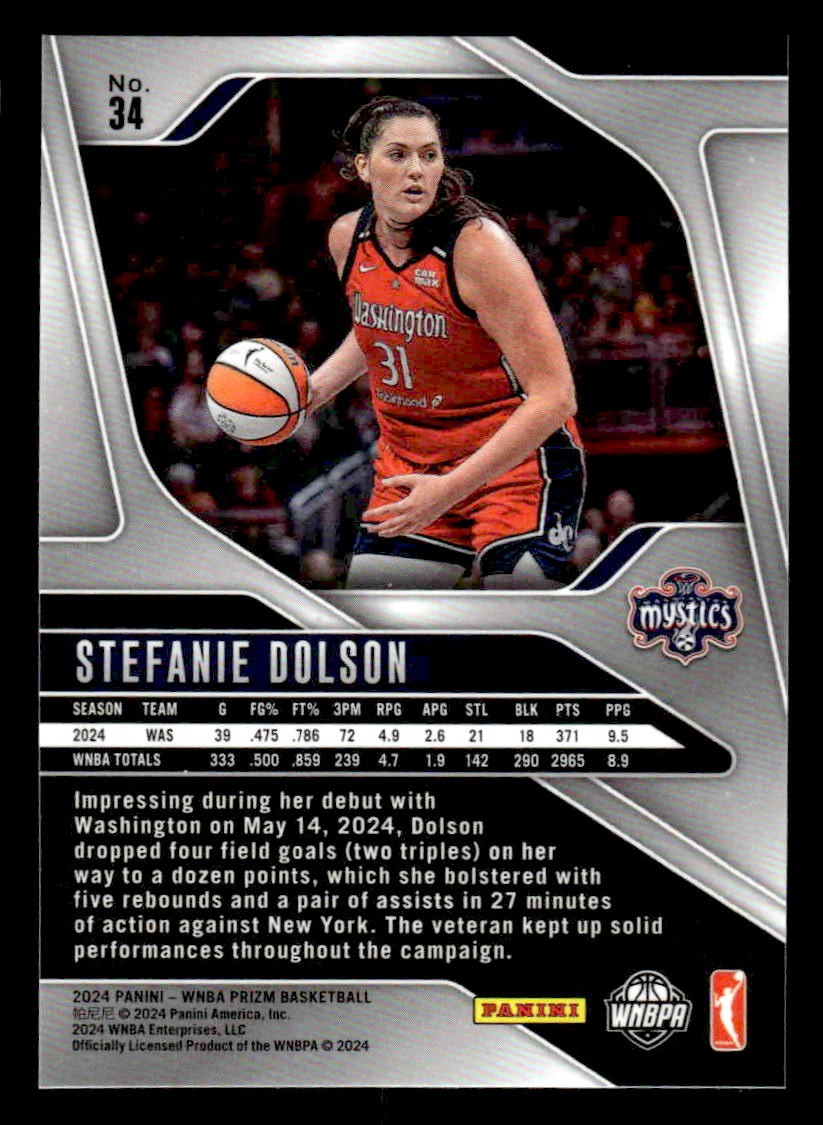 2024 Panini Prizm WNBA #34 Stefanie Dolson