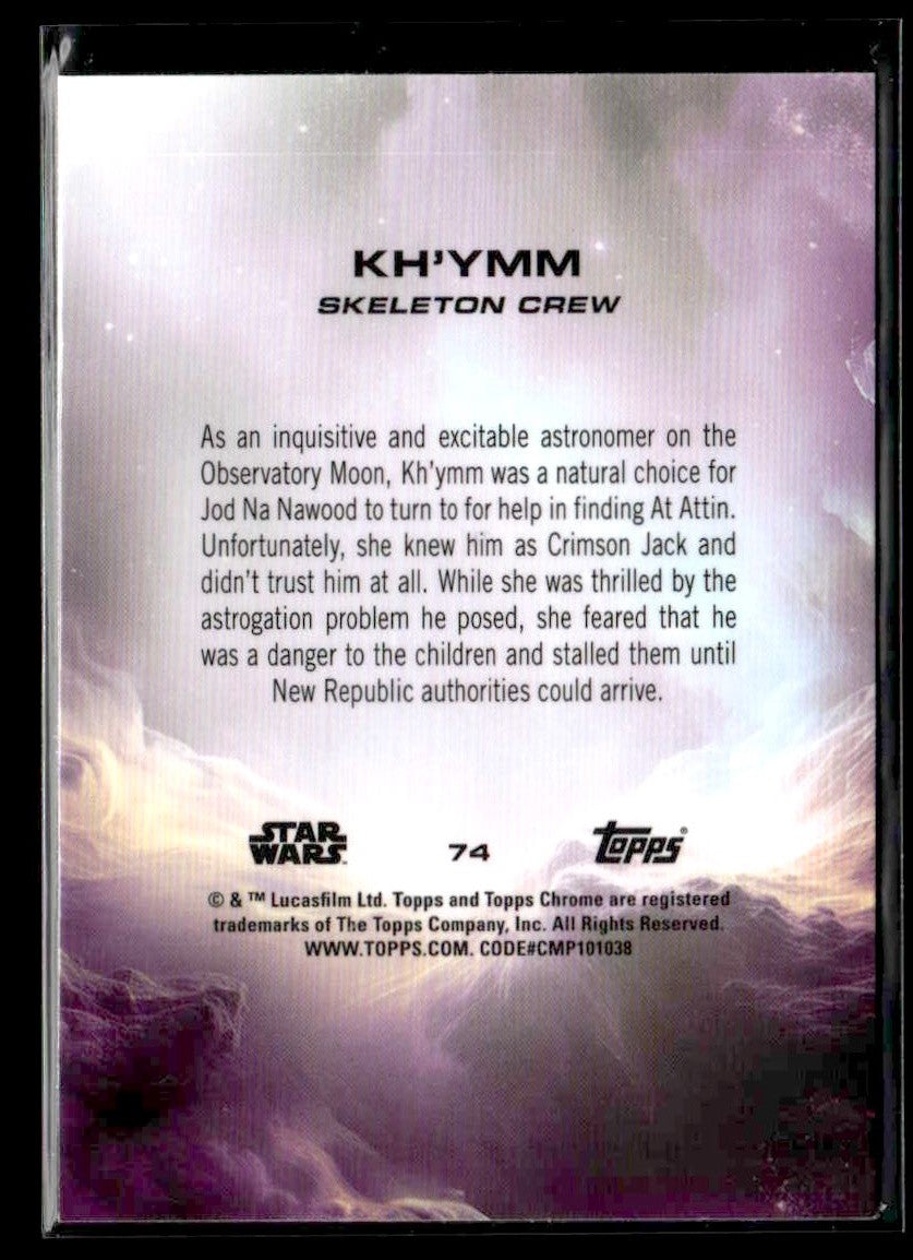 🌟 Kh'ymm — 2025 Topps Chrome Star Wars Debut #74 🌟