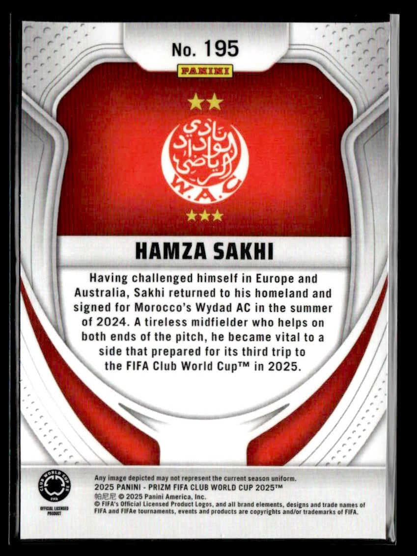 2025 Panini Prizm FIFA Club World Cup #195 Hamza Sakhi