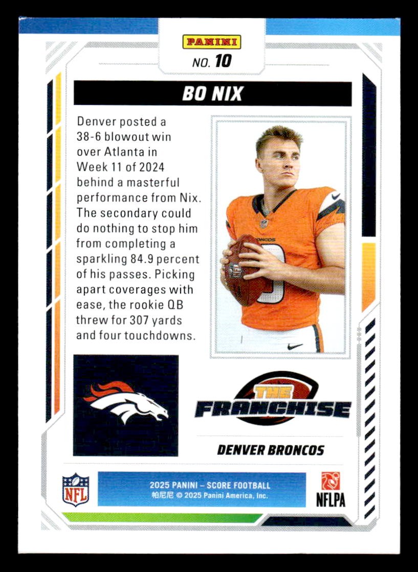 2025 Score #10 Bo Nix The Franchise