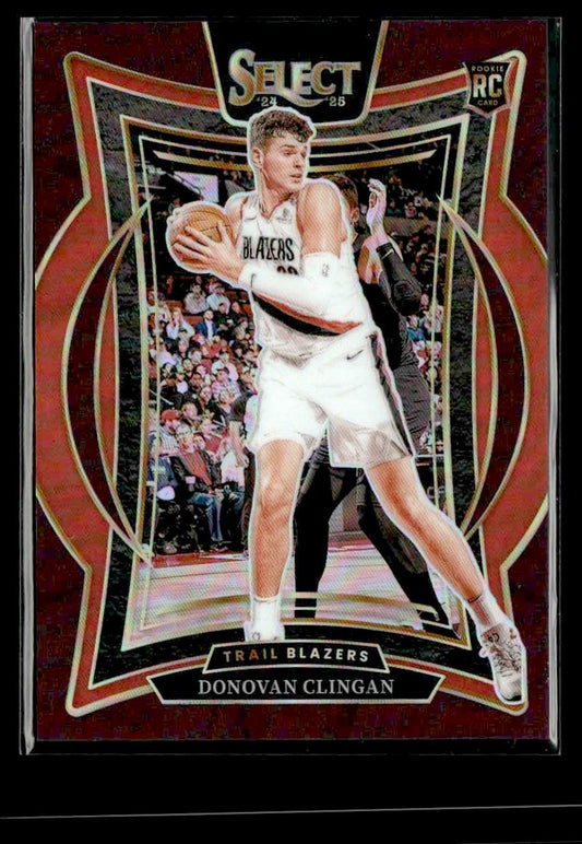 2024-25 Panini Select #69 Donovan Clingan Maroon Prizm #/175