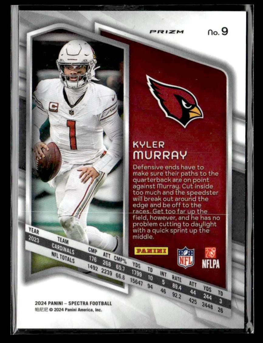 2024 Panini Spectra #9 Kyler Murray Silver