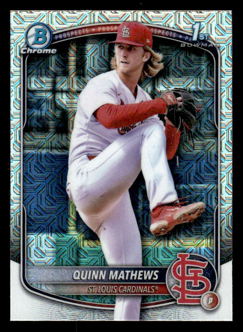 2025 Bowman #BCP-25 Quinn Mathews Chrome Prospects Mega Refractor