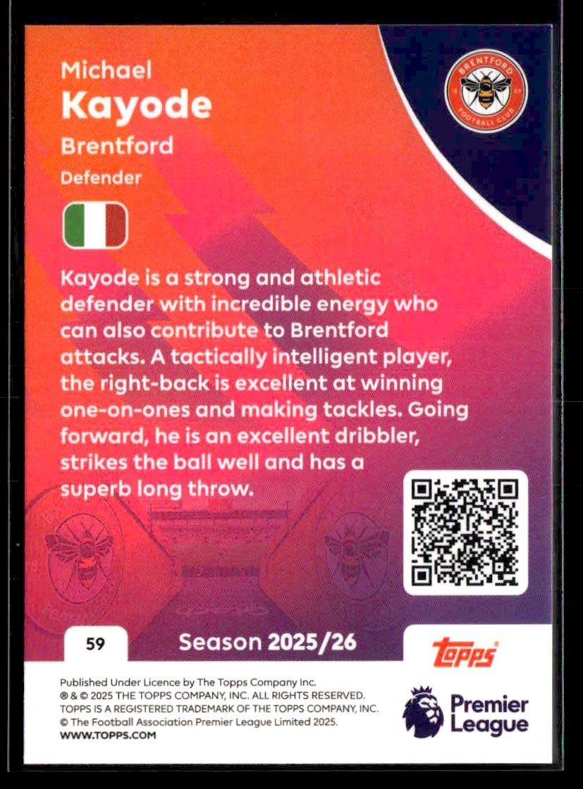2025-26 Topps Premier League #59 Michael Kayode