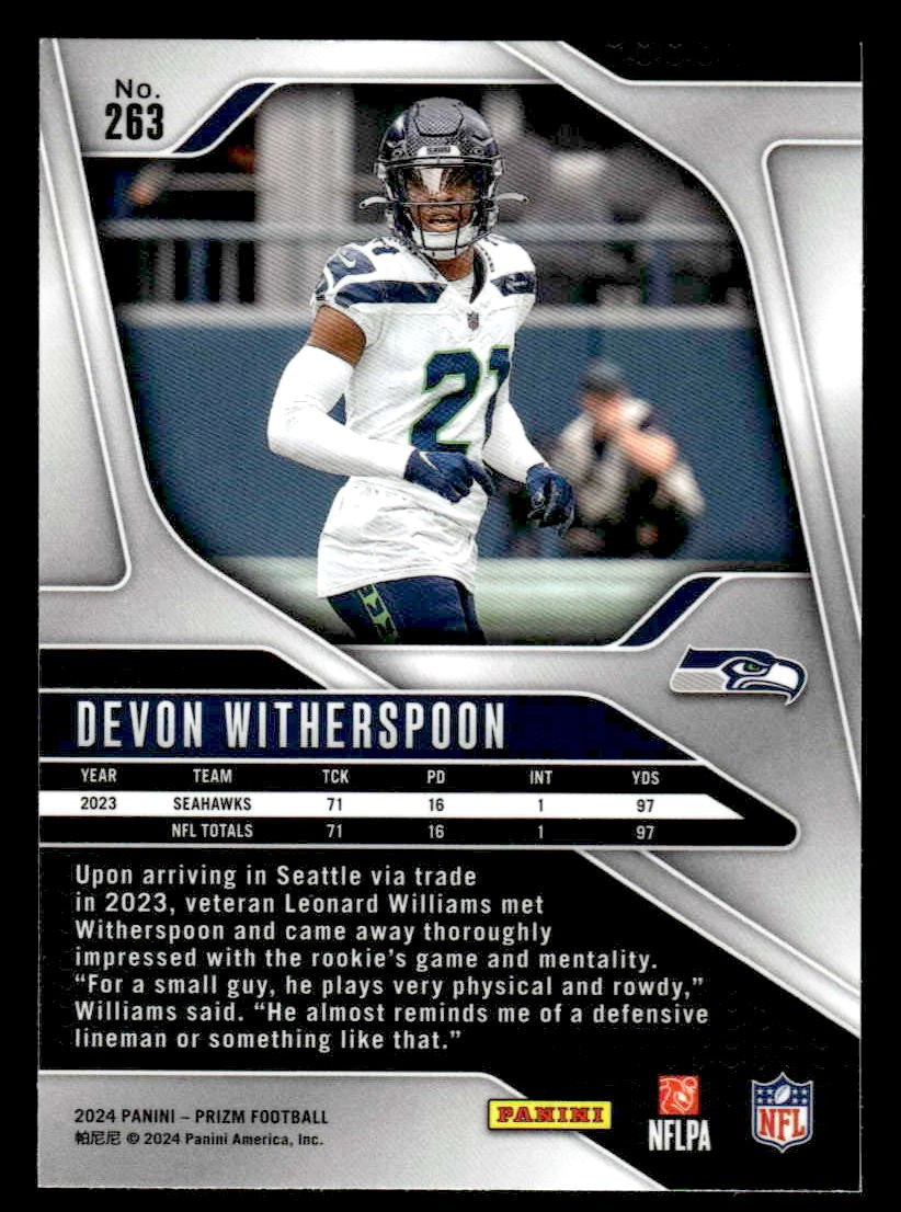 2024 Panini Prizm #263 Devon Witherspoon