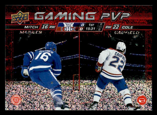 2024-25 Upper Deck #GPVP-4 Mitch Marner / Cole Caufield Gaming PVP Speckle
