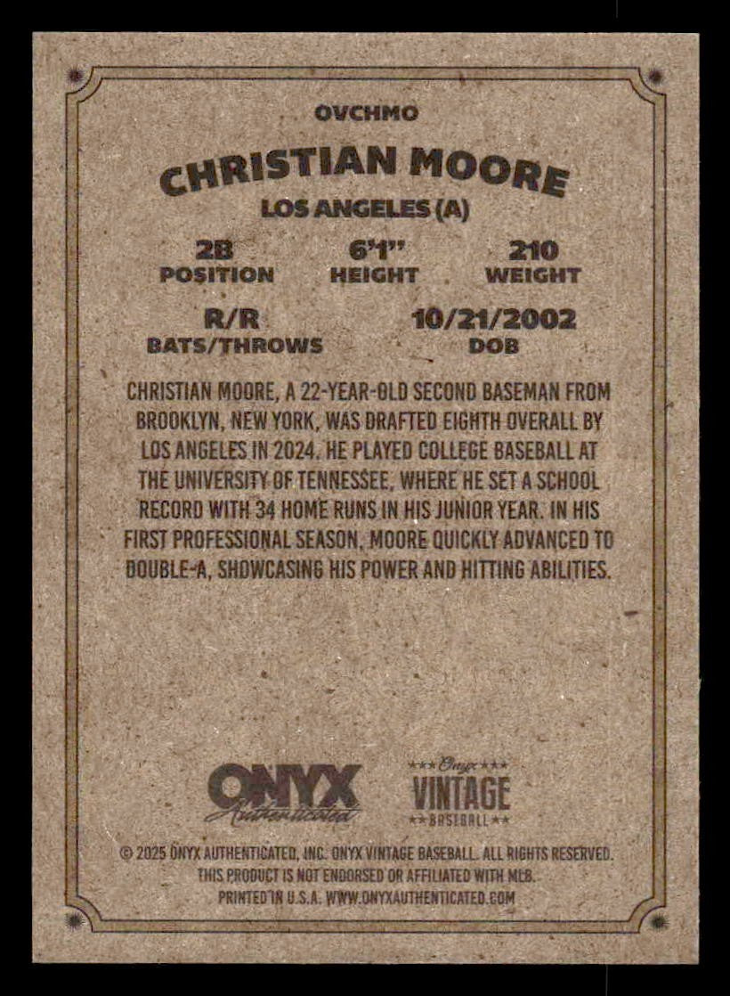 2025 Onyx Vintage #OVCHMO Christian Moore