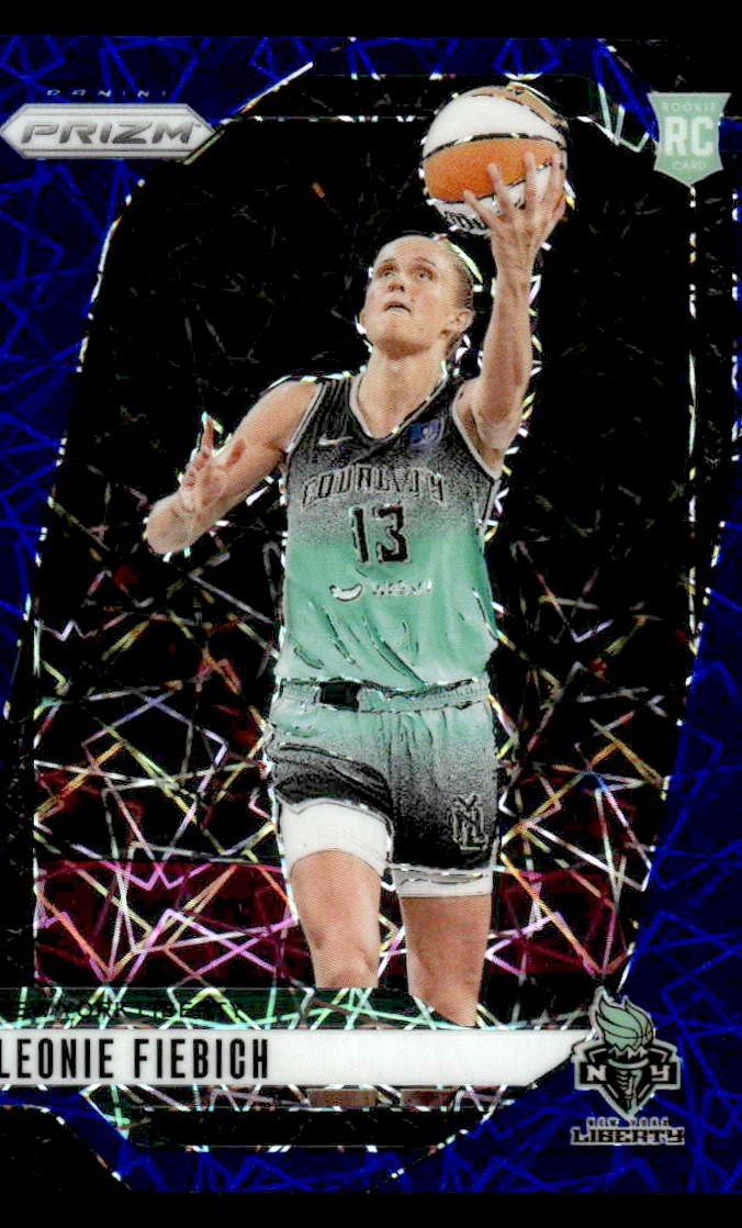 2024 Panini Prizm WNBA #30 Leonie Fiebich Blue Velocity Prizms