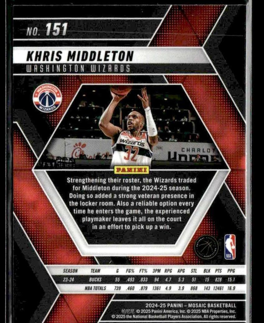 2024-25 Panini Mosaic #151 Khris Middleton